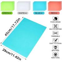 4PCS Alfombrilla De Refrigerador EVA Impermeable Lavable Antimoho Para Cocina Resistente Al Aceite Tapete De Gabinete Anti-heat - details 1