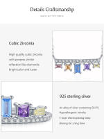 Zenyth-collar con Colgante de circón Geométrico para Mujer, anillo de Plata de Ley 925, accesorios de Boda, Conjunto de joyería de regalo - details 4