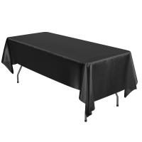 Mantel De Seda Satinada 1 PC Rectangular Suave Y Brillante Tela Suave Cubierta De Mesa De Poliéster 100% Para Hogar Fiestas Boda Y Banquete - details 2