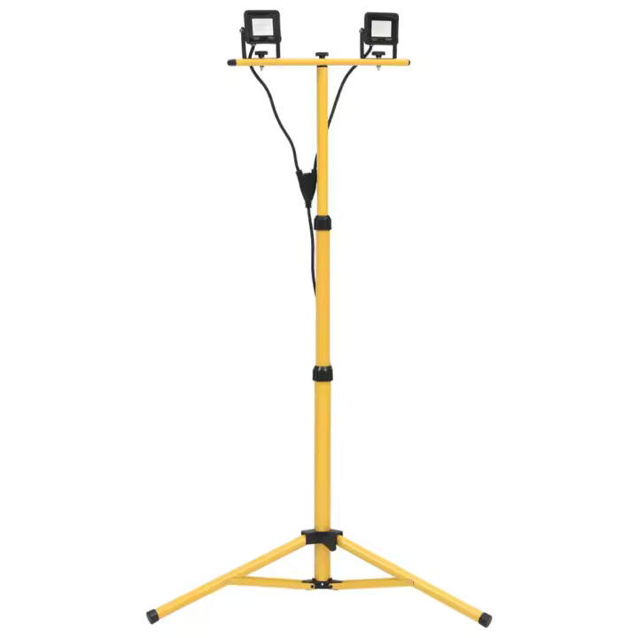 vidaXL Foco LED con trípode 2x10 W blanco frío - 1