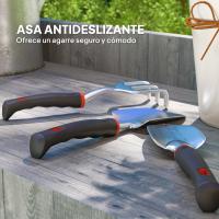 Outsunny Juego de Herramientas para Jardín de 9 Piezas Robusta Juego de Herramientas Jardinería de Aluminio con Tijeras de Podar con Bloqueo Seguro y Bolsa de Jardín Ligera para Mujeres y Hombres - details 4