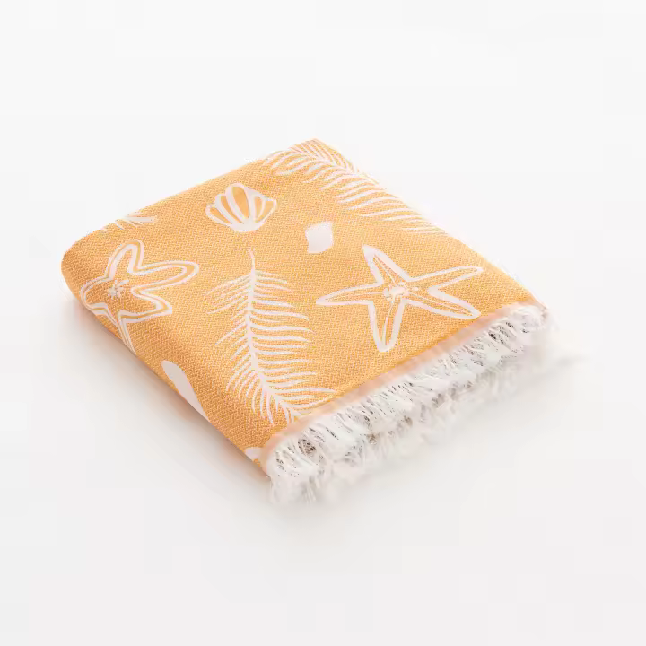 Fouta de Playa, Pareo de Algodón Ligero Tacto Suave con Flecos RIVI - 90x180cm - 1