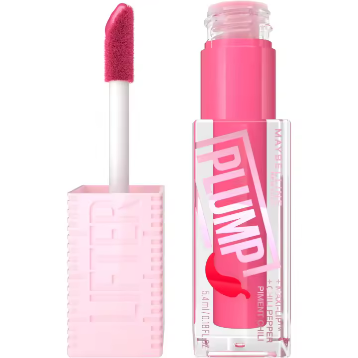 Maybelline New York | Lifter Plump, Brillo de Labios Voluminizador, Volumen Instantáneo y Duradero, Fórmula Picante, 5,4 ml - 1