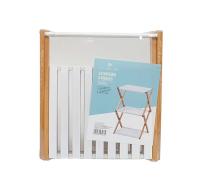 Estantería de Bambú - The Secret Home - Organizador Multiusos - Blanco y Natural - Eficiente y Decorativa - details 6