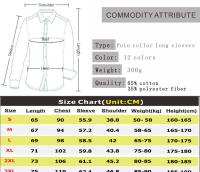 Camisa Polo De Manga Larga Para Hombre Estilo Casual Suave Y Cómoda Con Cierre En El Cuello Para Trabajo En Restaurantes Panaderías Supermercados Y Cafeterías - details 0