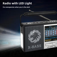 Radio Portátil Retro AM FM Con Altavoz Integrado Mejor Receptor Y Batería Recargable SW1-6/USB/TF Uso Interior Y Exterior - details 8