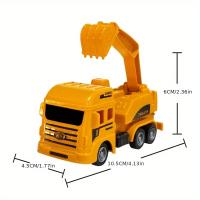 Juguetes De Vehículos De Ingeniería Para Niños Excavadora Camión Grúa Bulldozer Bomberos Y Camiones De Tierra Mini Modelos De Construcción Plásticos Regalos Para Niños - details 1
