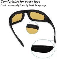 Gafas De Motocicleta Universales Polarizadas Protección Ocular Antigolpes Anti Niebla UV400 Vidrio Transparente Resistentes Al Viento Para Ciclismo - details 4