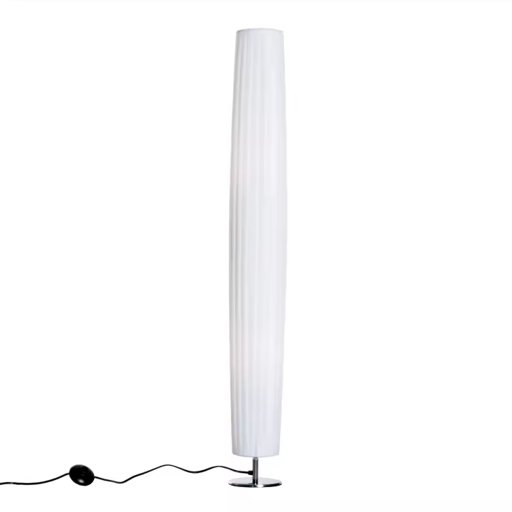 HOMCOM Lámpara de Pie Moderna para Dormitorio Comedor Salón (2 E27 Bombilla) Interruptor de y Bajo Consumo con Base de Acero Inoxidable 120 cm Blanco - 1
