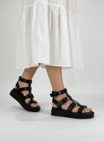 Calzados soraia, Sandalias Romanas de Plataforma para Mujer - Estilo Gladiador con Hebillas Ajustables, Suela Gruesa Cómoda, Diseño Casual de Verano - Disponible en Negro, Marrón y Estampado de Leopardo. - details 1
