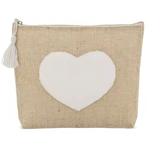 Disok Lote 10 Neceser Jute Laminado Disok - Regalos para Navidades y Detalles de Celebraciones - Medidas 25x20x5cm - 1