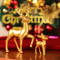 Juego De 2 Piezas De Reindeer Familiar Para Navidad Decoración De Resina Estilo Festivo Para El Hogar Interior Regalos De Navidad - details 3