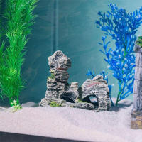 Decoración De Acuario Resina Montaña Vista Coral Roca Para Tanque De Peces Puente De Moisés Paisaje Submarino Ornamento De Jardín Aquático - details 6