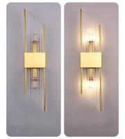 Bocadillo De Vidrio Con Acero Inoxidable Y LED Para Decoración De Hogar Adecuado Para Pasillo Estudio Dormitorio Estilo Moderno Soporte De Montaje En Pared Incluye Bombillas - details 5