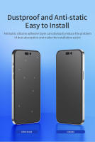 Vokamo - Protector de Pantalla de Vidrio Templado Acabado Mate 0,25mm de Alta Calidad y Ultra Claridad HD para iPhone 14 Series (iPhone 14, 14 Plus, 14 Pro, 14 Pro Max) Borde Negro y Anti Huellas - details 8