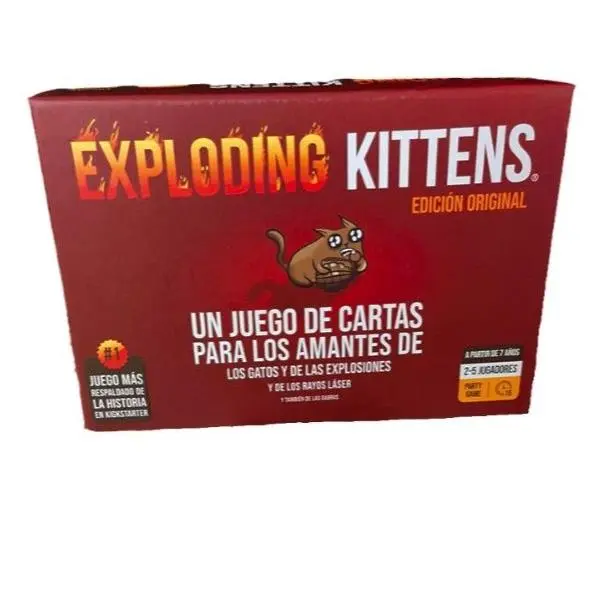 Cartas de juego de Fiesta en Español, Cartas de juego de Mesa de Gatito Explosivo - 1