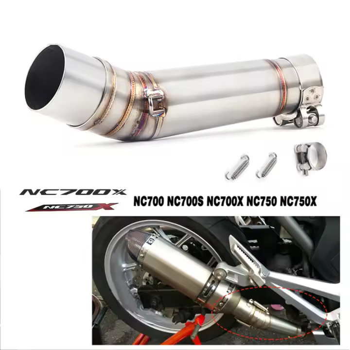 Sistema De Escape Muffler Completo Slip on Para HONDA NC700 NC750X NC750 NC700S 2012-2017 Tubo De Enlace Medio Para Motocicleta Material De Acero Inoxidable 304 - 1