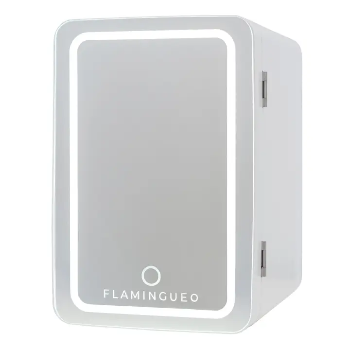 Flamingueo Nevera Pequeña 6,5L - Mini Nevera Espejo y Luz LED Nevera 12V/220V Función Frío y Calor Nevera Cosmeticos Nevera Skincare Mini Fridge - 1