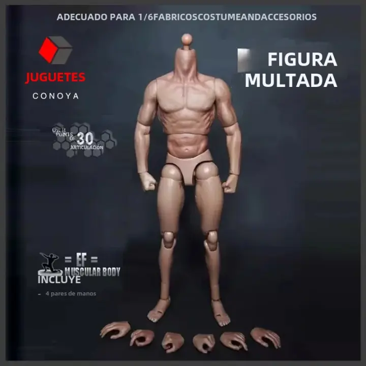 Figura De Acción Soldado Flexible 12 Pulgadas ZCtoys S001 Cuerpo Muscular Masculino 1/6 Compatible Con Esculturas De Cabeza 1/6 Unisex - 1