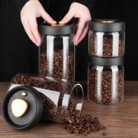 Contenedor De Almacenamiento De Café En Grano Airtight Transparente Vidrio Resistente Al Humo Y Aire Para El Hogar Recipiente Ecológico Para Alimentos - details 4