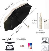 Paraguas plegable de viaje compacto Mango de apertura/cierre automático Capa de revestimiento Bloqueo de tela/Protección UV anti UPF 50 99,9% Paraguas - details 0