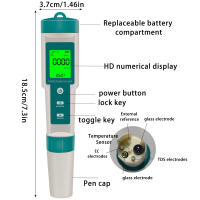 Medidor De pH Digital 7 En 1 ORP/EC/TEMP/SALT/S.G/TDS Para Prueba De Calidad Del Agua Alta Precisión Tester De Pureza De Agua Para Agua Potable - details 8