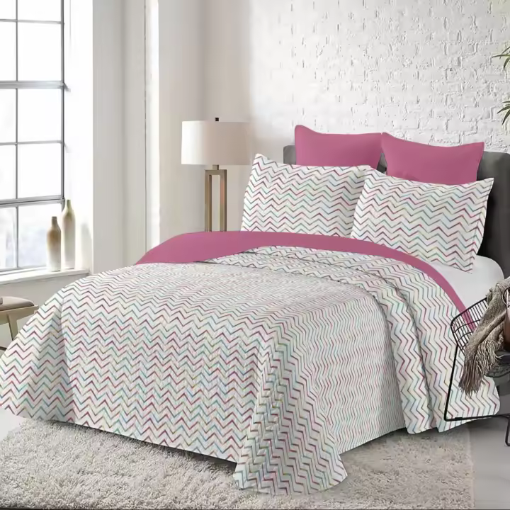 Juego de Cama (Colcha reversible+ 2Fundas de cojin para cama) - Tamaños 135/150cm| Tejido Suave Antiarrugas y Lavado Fácil - 1