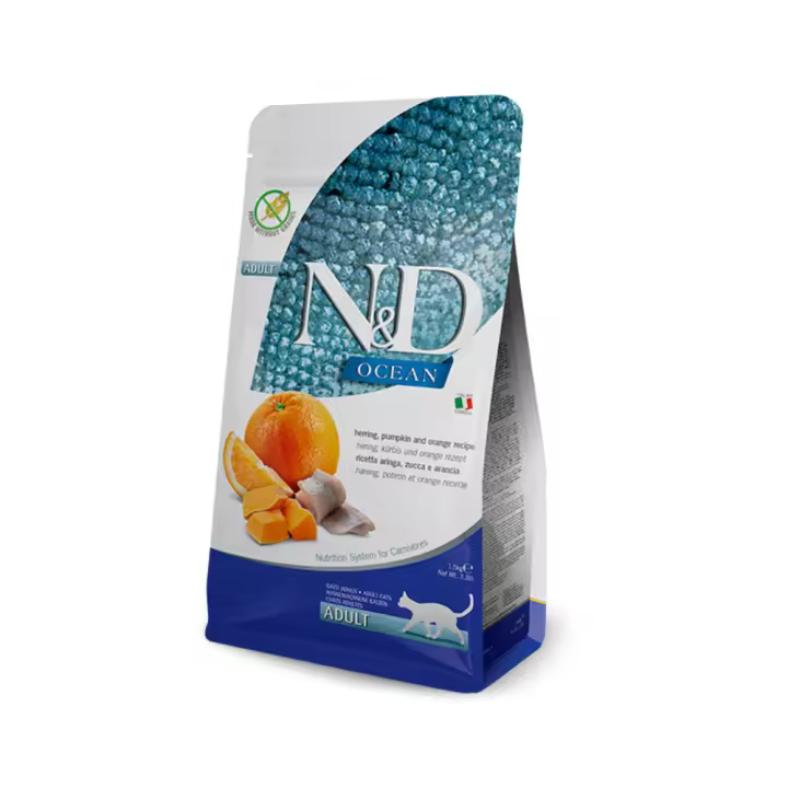 Pienso Farmina N&D Cat Ocean Pumpkin Arenque para Gatos 5Kg - 1