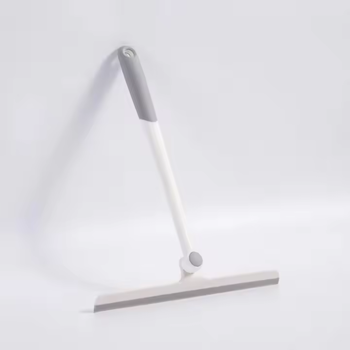Cepillo De Limpieza Para Ducha Y Espejos Con Soporte De Silicona Rotativo 360 Grados Escobilla De Vidrio Limpiador Ecológico Para Baño - 1