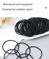 Nuevo Set De 100 Piezas Cinturones Elásticos De Nylon Básicos Para Mujer 4CM Accesorios De Cabello Headwear Esponja De Pelo Para Moño - details 4