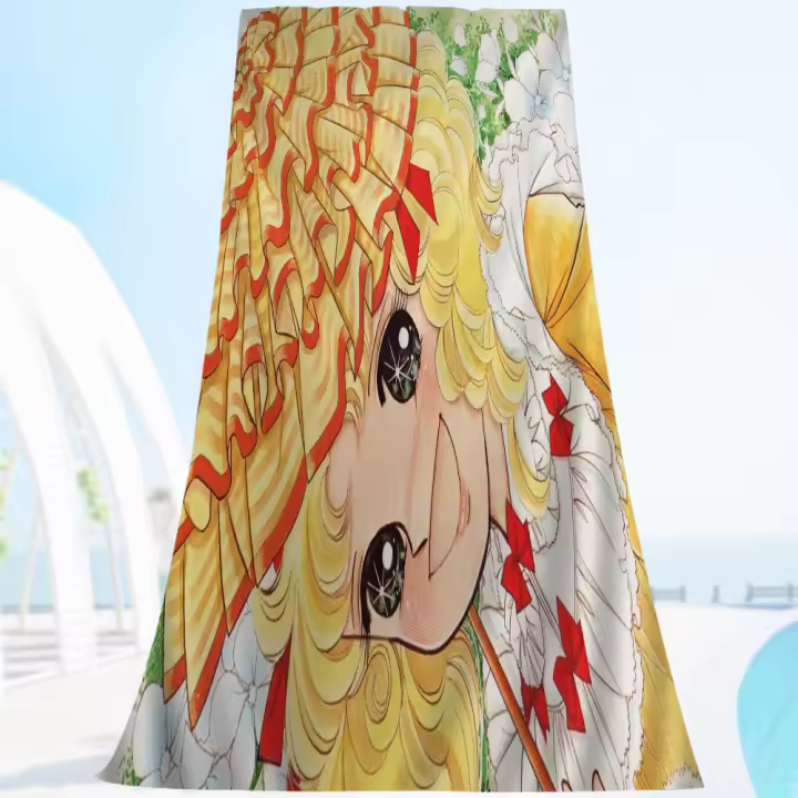 Toalla De Playa Absorbente Y Secado Rápido De Microfibra Anime Manga Candy Toalla De Baño Suave Para Yoga Natación Montañismo - 1