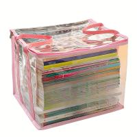 Bolsa De Almacenamiento Plegable Y Impermeable De Gran Capacidad En PVC Para Libros Y Archivos De La Oficina Con Cierre De Cremallera Antipolvo - details 2