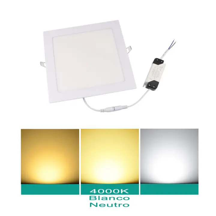 Mil Luces Panel Downlight LED Cuadrado Empotrable MOD.MILAN 6W Corte 110mm - 1