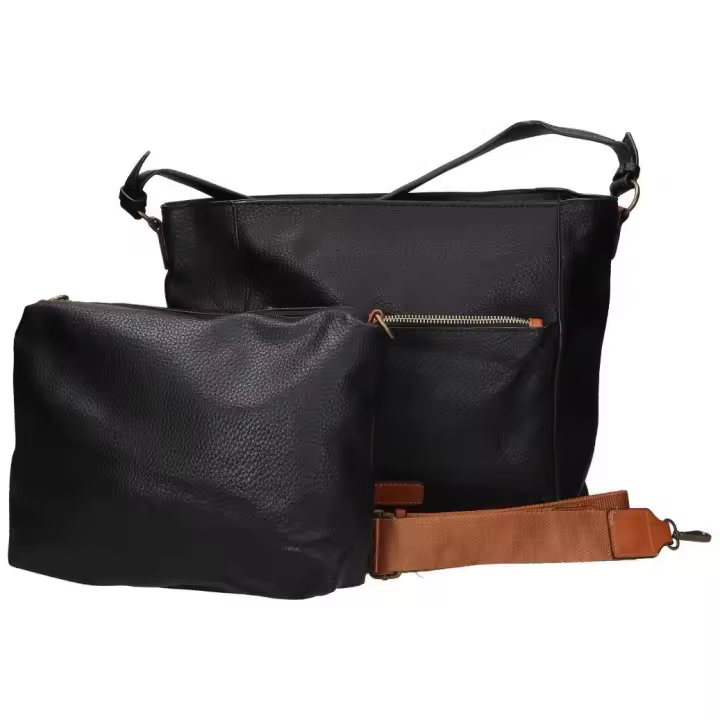 SARA BAGS | Set de Bolsos Sara Bags para Mujer – Bolsos en Color Negro – Casual – Con Bandolera – Cierre de Cremallera – Varios Compartimentos – Bolso/Neceser Incluido – Versátil – Modelo SCXX2500440999 - 1
