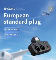 Enchufe de pared con tapa independiente y USB adaptador de red UE AC enchufe de la tira de alimentación con protector de sobrecarga - details 0