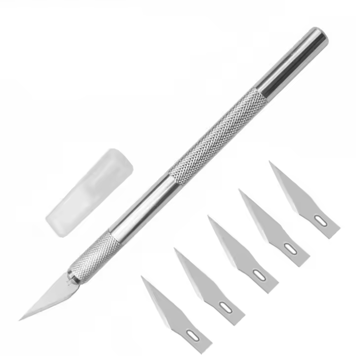 Cuchillo De Grabado Y Engranaje De Aleación De Aluminio Con 5 Hojas #11 Para PCB Y Móvil Herramienta De Grabado Y Engranaje Antideslizante - 1