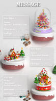 Bloques De Construcción Navideñas Rosa Árbol De Navidad Y Casa De Nieve En Blanco Y Negro Juguete De Artesanía Para Niños Decoración De Escritorio Regalos De Vacaciones - details 12