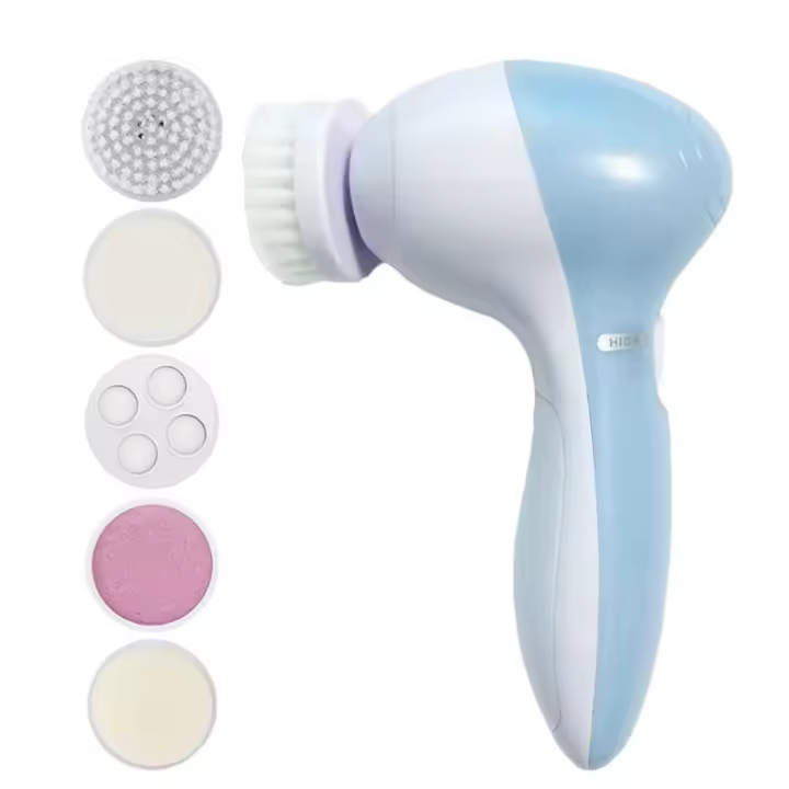 Limpieza Facial Eléctrica 5 En 1 Cepillo De Limpieza Facial Máquina De Lavar Rostro Masajeador De Cuidado De Piel Eliminador De Quistes Herramientas De Limpieza Facial - 1