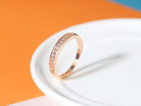 Anillo De Boda Para Mujer ZHOUYANG Clásico Con Cubic Zirconia Micro-insertos Color Rosa Oro Fina Joyería Para Compromiso Y Fiesta - details 6