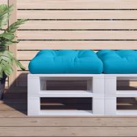 vidaXL Cojín para palés tela estampado de hojas 60x61,5x10 cm en color Diseño de hojas/Antracita/Rojo y más | acolchados duraderos para sofás de jardín terraza exterior - details 7