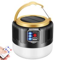 Luz de camping recargable, Luz LED solar recargable, Luz inalámbrica recargable, Katería Integrada mAh de 2400, resistant to Agua, 3 Modos de funcionamiento, ideal para camping y Cuevas, color Negro. - details 2