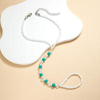 Pulsera De Tobillo Para Mujer Estilo Bohemio Colorido Con Cuentas Luminosas Joyería De Moda Hecha De Aleación De Hierro Y Resina - details 9
