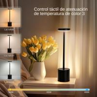 Lámpara De Mesa LED Táctil Recargable Luz Nocturna Para Escritorio Decorativa Para Restaurante Hotel Bar Bedroom Moderno - details 1