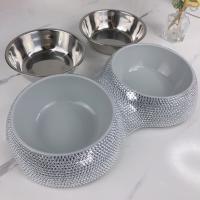 Tazón De Alimentos En Forma De Diamante Para Perros Y Gatos De Acero Inoxidable Desmontable De Dos Capas Nuevo 2024 - details 18