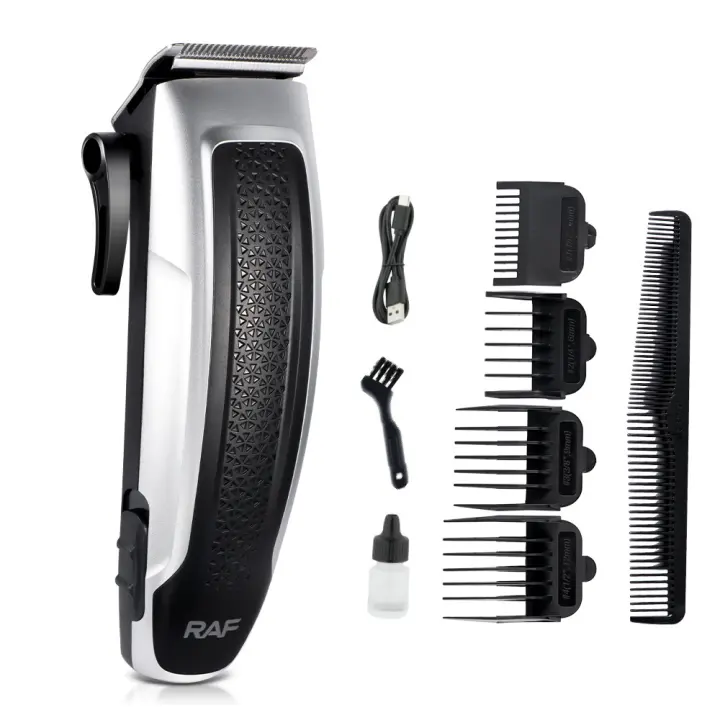 Cortadora de cabello eléctrica RAF, cortadora eléctrica multifunción USB, juego de afeitado, motor sin escobillas, recargable, cabezal lavable - 1