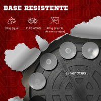 SPORTNOW Saco de Boxeo de Pie con Bola de Velocidad Altura Ajustable Base Rellenable de Agua o Arena Barra de Reflejos e Inflador Punching Ball para Adultos 80,5x48x163-205 cm Negro y Rojo - details 5