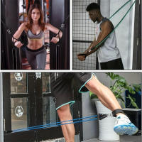 Set De 11 Piezas Bandas De Resistencia Para Ejercicio Elástico Equipo De Fitness Portátil Con Correa De Tobillo Expansor De Pecho - details 8