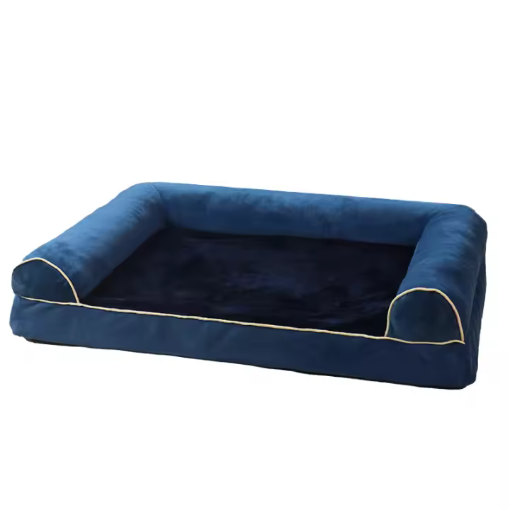 Sofá Cama para Perros - Antimanchas, Fondo Antideslizante, Lavable, en Colores Azul y Gris, Ideal para Perros Grandes - 1