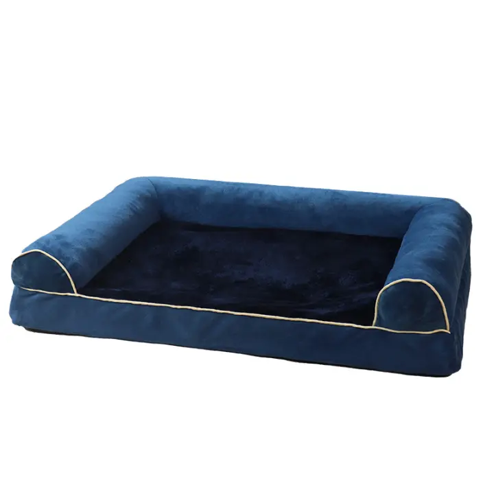 Sofá Cama para Perros - Antimanchas, Fondo Antideslizante, Lavable, en Colores Azul y Gris, Ideal para Perros Grandes - 1