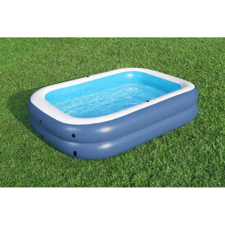 Bestway Piscina Hinchable 2 Camaras Rectangular con Toldo 254x178x140 cm +6 Años Jardin 54449 - 1